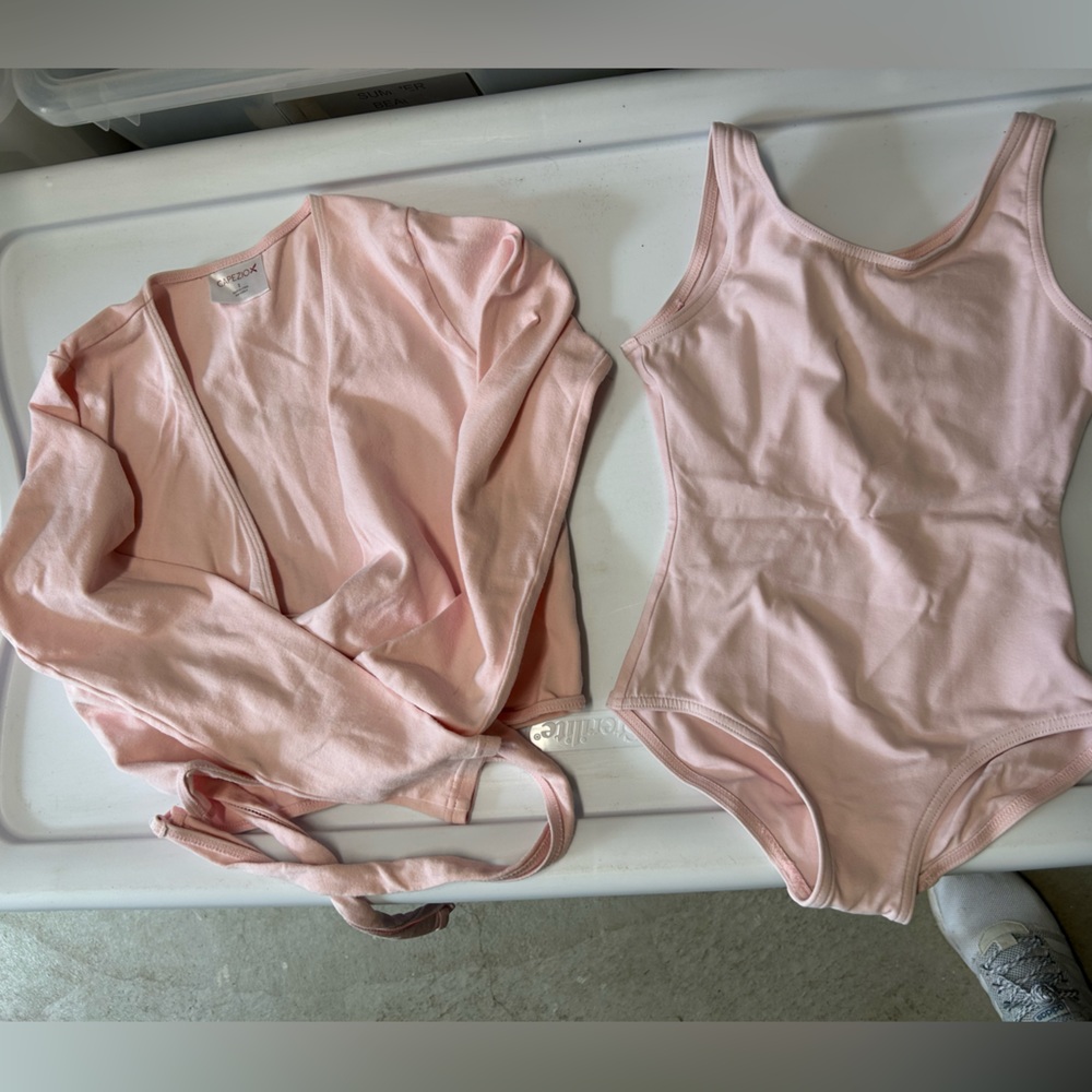 Capezio Bodysuit and Long Sleeve Wrap Top
